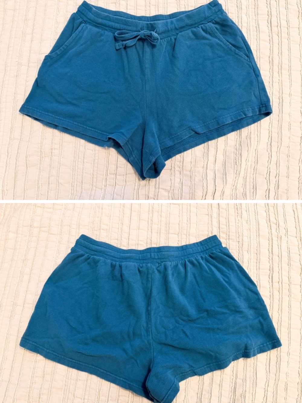 Colsie Lounge Shorts | Teal Blue | Drawstring Cozy Knit | Size L